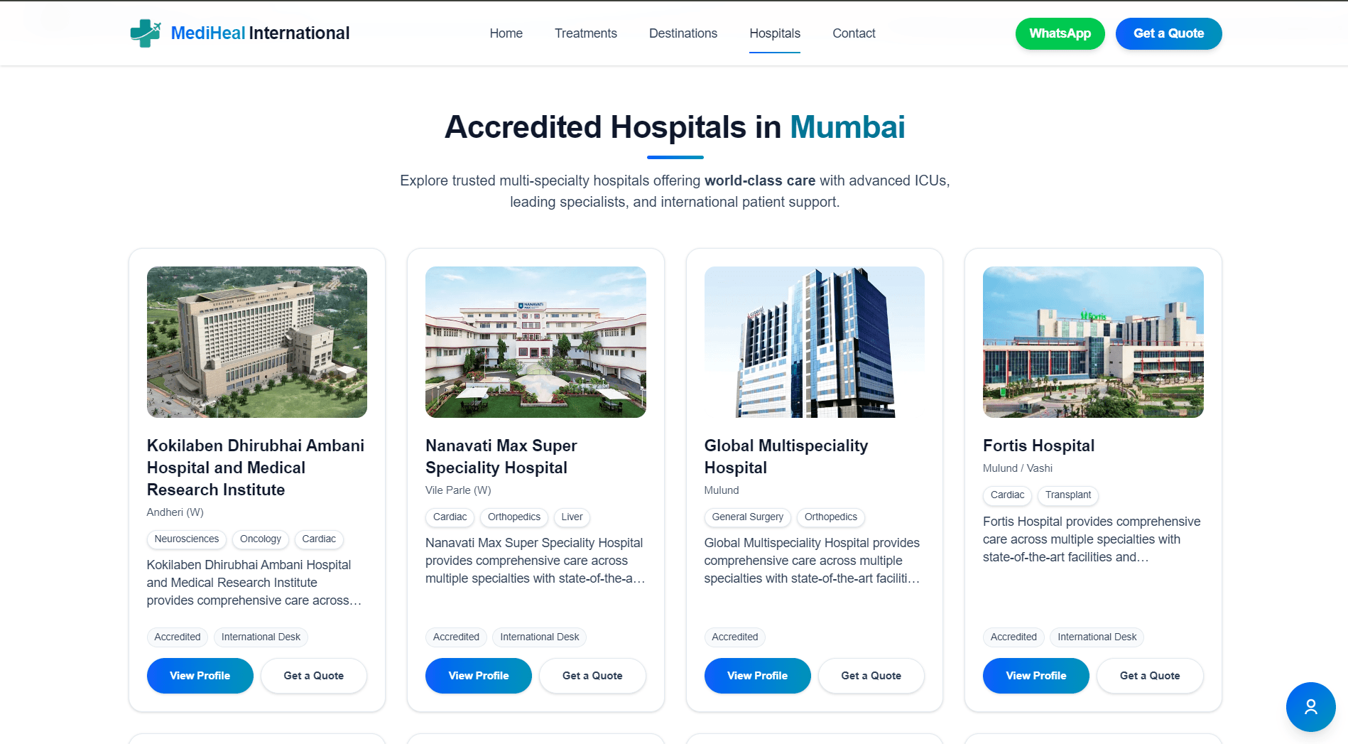Mediheal International screenshot