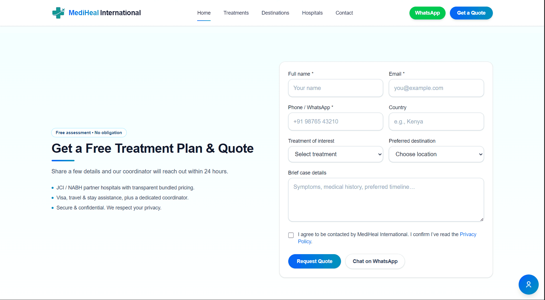 Mediheal International screenshot