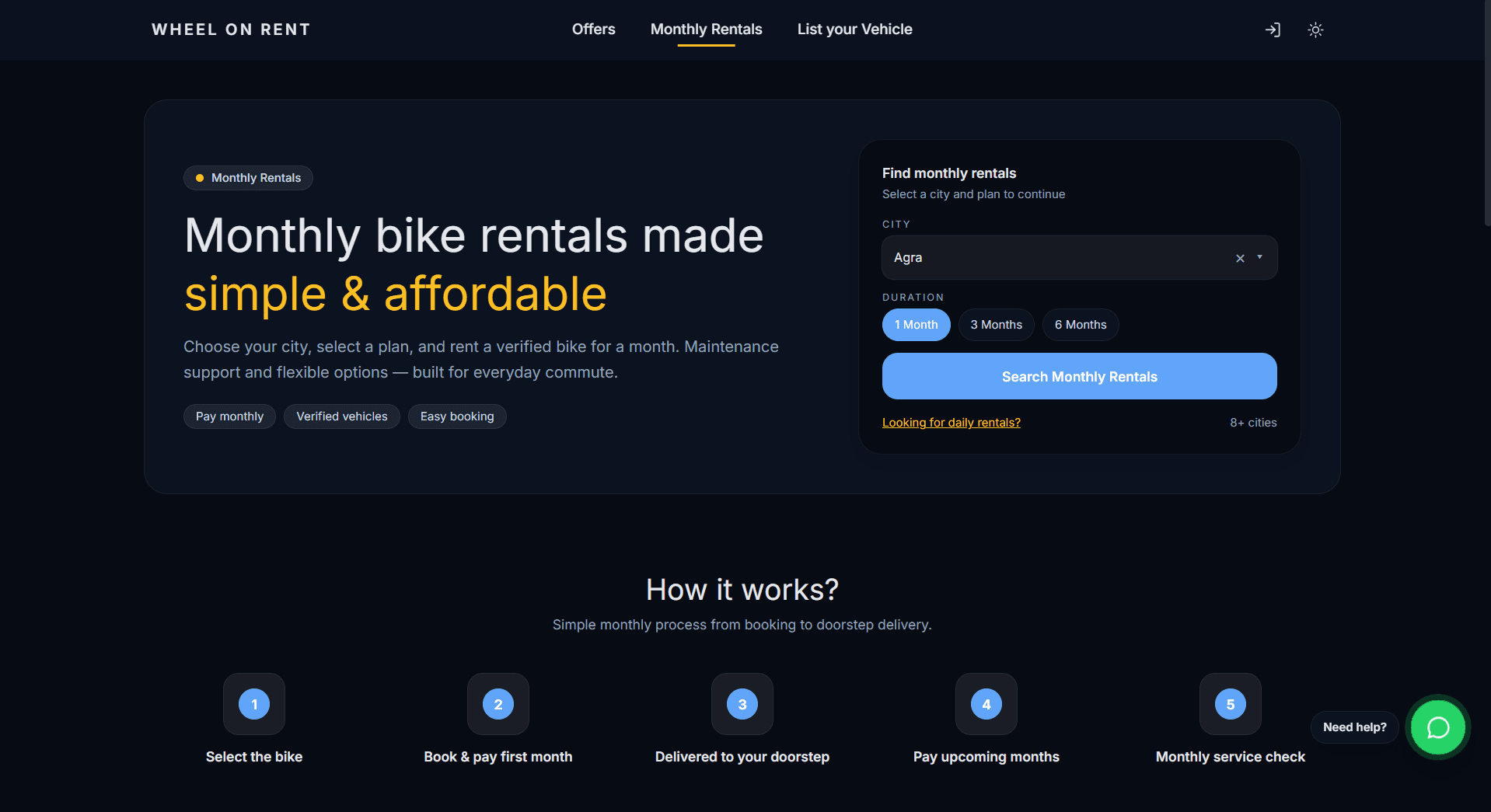 Wheel On Rent screenshot